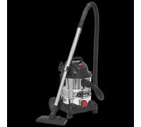 Vacuum Cleaner Industrial Wet & Dry 20L 1250W/230V Stainless Drum