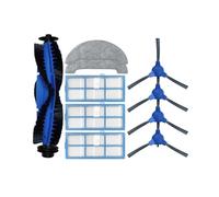 Vacuum Cleaner Main Brush Side Brush Mop Cloth HEPA Filter。 Compatible for BlitzWolf BW-VC3。 Robot Vacuum Cleaner Parts Replacement (Color : Set 2)