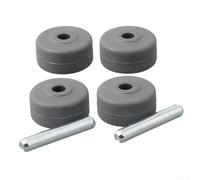 Vacuum Cleaner Parts Compatible Brush Wheels for Shark NV350 NV500 NV501 - Floor Tool Rollers for Carpet Hard Floor Cleaning Grey Set(4 Wheels + 2 axles)