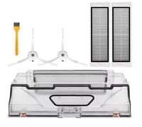Vacuum Cleaner Parts Dust Bin Box，Compatible for MI，Robot with Filter Side Brush，Compatible for XiaoMi Mijia，1 Generation 1S Robotic Sweeper(1set)