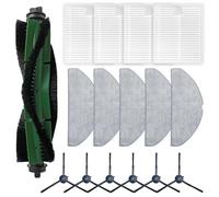 Vacuum Cleaner Parts Main Brush, Side Brushes Filter Mop Cloth Replacement Kit for Conga 8490, for Ultimate for Ultra Power Home