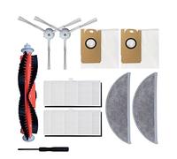 Vacuum Cleaner Parts,Main/Side Brush,HEPA Filter,Mop Cloth,Dust Box,Dust Bag,Compatible For Lydsto R1 / R1A / R1 Pro / S1 (Color : 3)