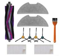 Vacuum Cleaner Replacement Accessories for Eureka E10s Robot Including Main Brush, Side Brushes, Filters and Mop Pads Suitable for M9 and A8 Models