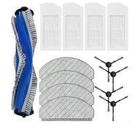 Vacuum Cleaner Replacement Kit for Bosch Spotless Line Includes Main Brush Side Brushes Filter Elements and Reusable Microfiber Mop Cloths (A)