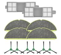 Vacuum Cleaner Replacement Kit, for Roomba 205 Side Brushes, HEPA Filter Microfiber Mop Cloths for DustCompactor forCombo Models