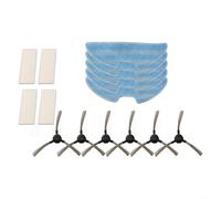 Vacuum Cleaner Side Brush Filter Mop Cloth Set for Blaupunkt For Bluebot For XPOWER+ Compatible Parts for Enhanced Sweeping and Mopping