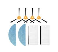 Vacuum Cleaner Side Brush HEPA Filter Mop Rag Replacement Accessories. Comaptible For Lefant M200 / M201 / M501 / M520 / M571 / T700 (Color : Set E)