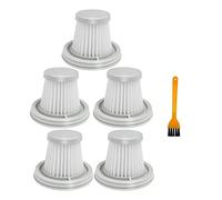 Vacuum Cleaner Washable Filter Handy Home Mini Wireless Filtering Dust Recyclable，Compatible For XIAOMI-MIJIA Vacuum Cleaner Filter Parts (Color : 5PCS and Brush)