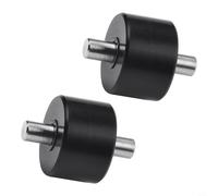 Vacuum Cleaner Wheels Replacement Parts for Tineco S5, 2.0 and 3.02-Pack, Plastic + Metal Construction, 12 x 8 x 9 mm, Black Silver