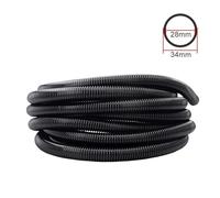 Vacuum Cleaners Bellows Straws Thread Hose Inner 28mm Outer 34mm General Industrial Pipe Durable Vacuum Cleaner Parts(Gray 28mmx 4m)
