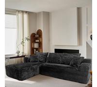 Vacuum Compressed Modular Sectional Sofa Couch L-Shaped Corner Chaise Modern Minimalist Soft Fabric with 5 Pillows for Small Space Multi Functional Living Room Office B,267 * 175 * 70cm