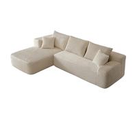 Vacuum Compressed Modular Sectional Sofa Couch L-Shaped Corner Chaise Modern Minimalist Soft Fabric with 5 Pillows for Small Space Multi Functional Living Room Office A,267 * 175 * 70cm