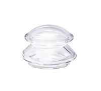 Vacuum Cupping Cups, Manual Unisex Silicone Suction Cups, Silicone Massage Body Cups, Face Neck Massage Cans, Vacuum Cuppings(L-Transparent)