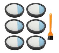 Vacuum Filter Replacement For Ryobi 18V ONE+ Cordless Stick Vacuum PCL720, PBLSV716, and PBLSV717, Compare to Part A32SV720N，Reusable Washable Filters 6 Pack and 1 Brush