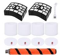 Vacuum Filter Replacement for Shark APEX DuoClean Lift-Away AX950 AX951 AZ1002 AZ1000 AZ1000W, 2 HEPA Filters, 4 Foam & Felt Filters, 1 Brush Roll, Compare to Part # XFF650 & XHF650 & 1173FT950