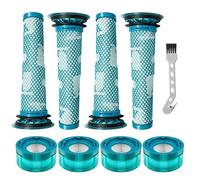 Vacuum Filter Replacements for Dyson V10 Konical / V10 Konical +, Optic+ | Filter Kit for V10 Konical, V10 Optic+ Cordless Cleaner, Part No. 957288-02, 4 Pre-Filters & 4 Post-Filters