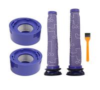 Vacuum Filters,Vacuum Cleaner Pre Post Filter Set High Efficiency Particulate Air Filter with Cleaning Brush for V7 V8 Vacuum Cleaner,2 Vacuum Cleaner Pre Filter,2 Post Filter,1 Small Yellow Brush