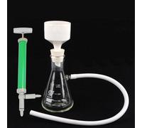 Vacuum Filtration Apparatus, 250/500/1000ML, Filtering Flask with Funnel and Pump, Glass Suction Filtering Kit, Physical Experiment 250ml