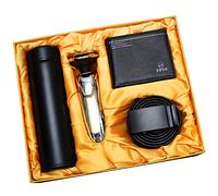 Vacuum Flask Water Cup + Electric Shaver + Belt + Wallet Gift Box Set Birthday Holiday Gift Practical Birthday Holiday Gift Gift Box Photo Color