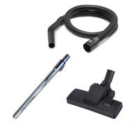 Vacuum Floor Brush Set for Karcher WD3 WD5 Hard Floors | Fits hard floors, carpets, upholstery; includes scraper, hose, steel tube; for black plastic design