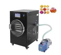 Vacuum Freeze Dryer, 1500W 4L Machine with Rotary Vane Vacuum Pump, Mobile Food Drying Box for Vegetables, Fruits, and Meat