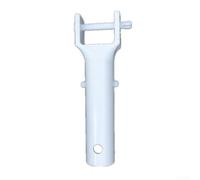 Vacuum Head Handle for Pool and Spa Use with V-Clip Locking Mechanism and Lock Pin for Standard Pole Attachment