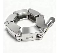 Vacuum Hinged Clamps, Heavy Duty Stainless Steel Chain Clamp with Fastener Nut, Quick Flange Coupling for Vacuum Applications, Lab Equipment KF16