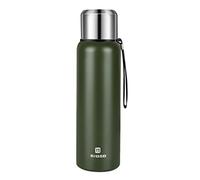 Vacuum Insulated Flask 1000ml/33oz with Cup lid Stainless Steel Thermo Water Flasks Leakproof Keep Coffee hot&Cold Drink Bottle.(Green,1000ml)
