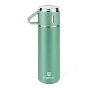 Vacuum Insulated Flask 500ml/16.9oz Stainless Steel Thermo Bottle with Cup for Coffee Water Hot and Cold Drink Flasks.(Green,Single)