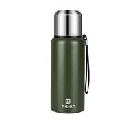 Vacuum Insulated Flask 500ml/16.9oz with Cup lid Stainless Steel Thermo Water Flasks Leakproof Keep Coffee hot&Cold Drink Bottle.(Green,500ml)