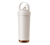 Vacuum Insulated Tumbler - 750ml Straw Drinking Bottle, Ceramic Interior Coating Coffee Cup Lid | Sweat Proof Cold Hot Beverage Carrier for Hospital Bedside Camping Gym School Backpack Travelling
