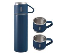 Vacuum Insulated Water Bottles, 500ml Stainless Steel Water Bottle with 3 Covers, Travel Mug for HOT Cool Coffee Tea, Bottle Stainless Steel