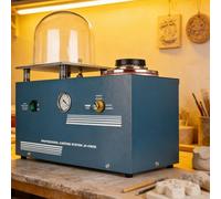 Vacuum Investing Casting Machine 3 CFM, Lost Wax Casting Kit with Bell Jar for High-Density Gold Silver Copper Jewelry Making