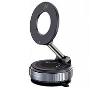 Vacuum Magnetic 360 Dual Lock Phone Holder,2026 Upgraded 360° Vacuum Magnetic Car Phone Holder,360° Adjustable Foldable Phone Mount,Vacuums Adsorption Magnetics Bracket 360 Adjusted (Black)