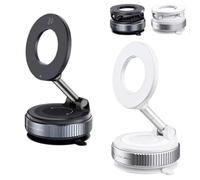 Vacuum Magnetic 360 Dual Lock Phone Holder,2026 Upgraded Vacuum Magnetic Car Phone Holder 360° Ultra Suction Cup Phone Mount,Adjustable Foldable Phone Mount,VacuumMagnetic PhoneHolder For Car (2Pcs)