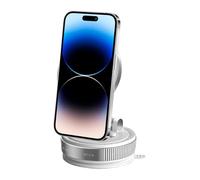 Vacuum Magnetic Car Phone Holder - Strong Suction Holder, Mobile Cradle Stand | Dashboard Windscreen Mobile Phone Rest Dock, Handsfree Safety Accessories, Flexible Rotation Support for