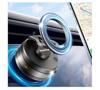 Vacuum Magnetic Phone Holder for Car, 2025 Supercharged Magnetic Car Phone Mount for Magsafe, 360° Rotating & Foldable Hands-Free Suction Cup Cell Phone Holder for All Smartphones/Car Models/Surfaces
