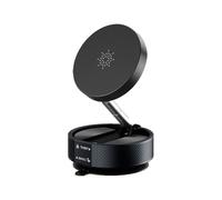 Vacuum Magnetic Phone Holder, Multifunctional Suction Cup Mount, 360 Degree Adjustable Magnetics Desktop Phones Stand, Strong Grip Car Dashboard for Long Road Trips, Desk