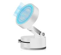 Vacuum Magnetic Phone Holder Stand & Suction Cup Mount for Car, Gym, Shower - Foldable Adjustable Double-Sided Strong Magnetic Adsorption, Universal for All Phones on Mirror/Smooth Surfaces (White)