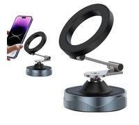 Vacuum Magnetic Phone Stand | Cell Phone Magnetic Mount - 360-Degree Rotation, Foldable Auto Accessories, Vacuum Suction Cup For Women Men Travel Vehicle Work