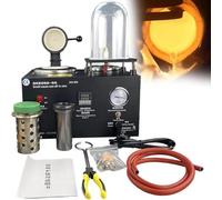Vacuum Melting Furnace, 3kg/6.6LBS Gold Silver Copper Casting Machine, 2102°F PID Control, Lost Wax Casting Equipment for Professional Foundry