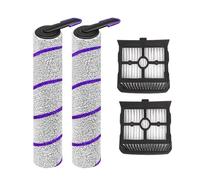 Vacuum Mop Accessories Roller Brush Filter,Compatible for Narwal,S20 Pro, Compatible for Rowenta,X-Clean 10 Replacement Parts(2+2pcs)
