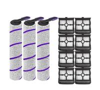 Vacuum Mop Accessories Roller Brush Filter,Compatible for Narwal,S20 Pro, Compatible for Rowenta,X-Clean 10 Replacement Parts(3+8pcs)