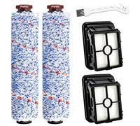 Vacuum Multi-Surface Brush Rolls and 1866 Vacuum Filters Replacement for Bissel CrossWave Vacuum (2 Pack Blue Tangle-Free Cleaner Brush Roller & 2 Pack 1866 Filters)
