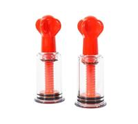 Vacuum Nipple Sucker Nipple Cups Twist Suction Cup for Women, Red, 2.5/3.1cm Diameter (Inner Diameter 2.5cm)