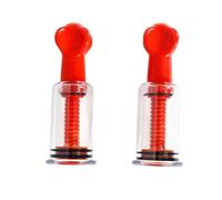 Vacuum Nipple Sucker Nipple Cups Twist Suction Cup for Women, Red, 2.5/3.1cm Diameter (Inner Diameter 3.1cm)