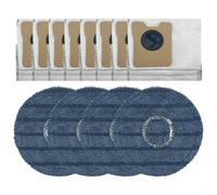 Vacuum Parts Accessories for eufy for Omni C20 Robot Vacuum Cleaner 4 Mop Pads 8 Dust Bags Replacement Kit Microfiber Mop Cloths Dust Collection Bags for Pet Hair