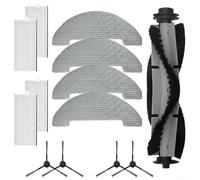 Vacuum Parts Kit with Main Brush Side Brushes Filter and Mop Cloth for MONSGA MR1 and For XIEBro HR1010, Designed to Remove Dirt from Corners and Edges (A)