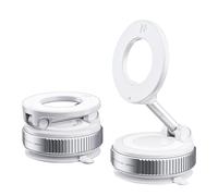 Vacuum Phone Holder, Car Dashboard Holder, Mobile Stand, Extra Strong Magnetic Grip 2800 gF, 360 Adjustable Suction Pad, Compact Foldable Mobile Phone Class for Navigation and Interior