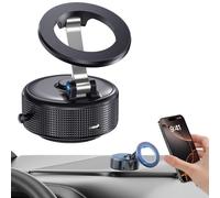 Vacuum Phone Holder for Car, Magnetic Vacuum Phone Holder - Adjustable Cell Phone Holder,Foldable Vacuum Magnetic Phone Mount for Driving and Outdoor